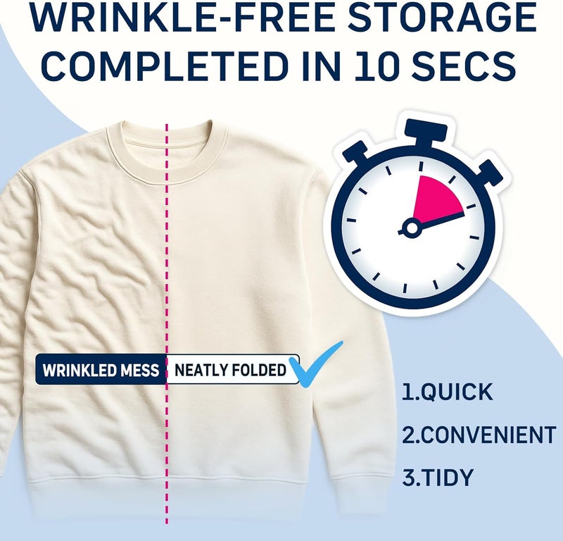 BOXLEGEND Shirt Folder Board for Clothes Storage, Tshirt Organizer in Closet Organizers, Laundry Folding Board Designed Suitable for Thin T-Shirts as Well as Thick Autumn and Winter Clothes - Image 4